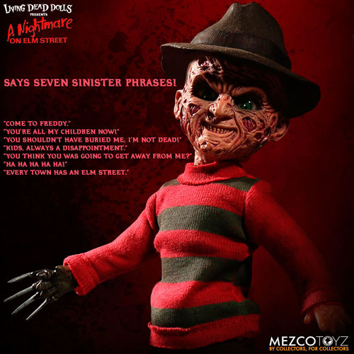 English A Nightmare on ELM Street Freddy Krueger Talking doll 25cm