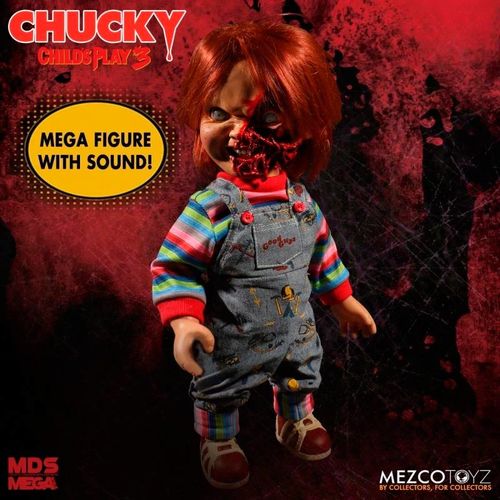 Figura Chucky El Muñeco Diabolico 3 Cara Pizza parlante 38cm ingles