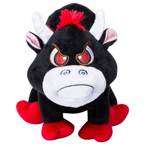 Black bull plush toy 25cm