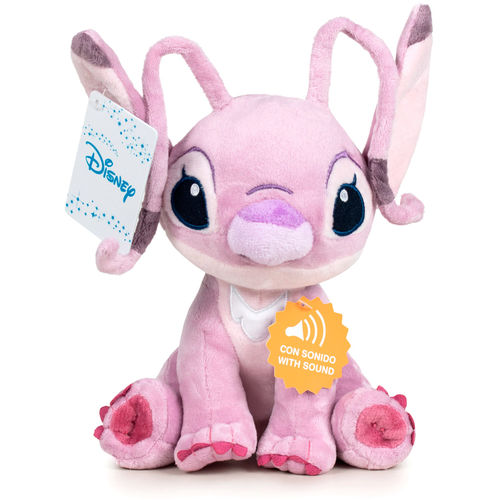 Disney Stitch Angel soft plush toy with sound 20cm - OcioStock