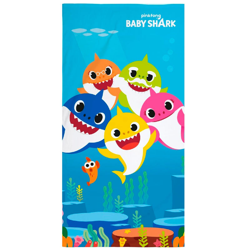 baby shark bath towel