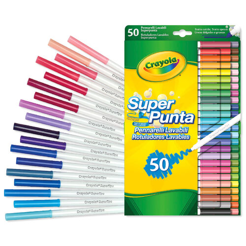  Crayola Super Tips Washable Markers 100 Count : Toys & Games