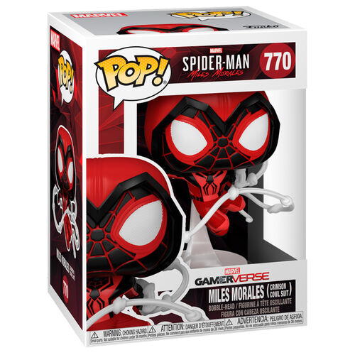 POP figure Marvel Spiderman Miles Morales Crimson Cowl Suit