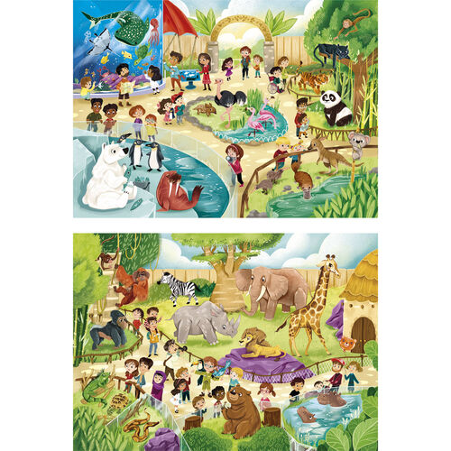 Zoo puzzle 2x60pcs