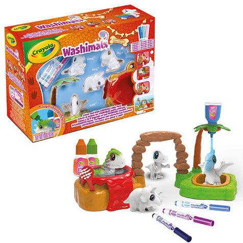 Crayola 4 Dinosaurs Colour and Wash Washimals Set