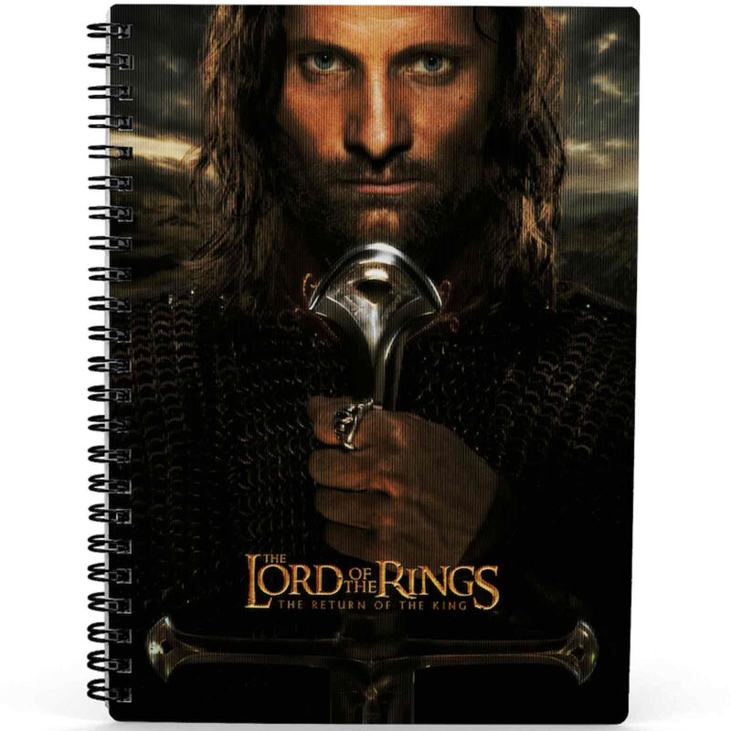 The Lord of the Rings Aragorn 3D notebook