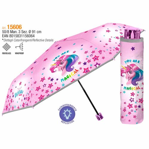 Unicorn manual folding umbrella 50cm