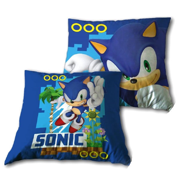 Sonic The Hedgehog Sonic Face Square Cushion  retro vibes and nostalgia -  all on VeryNeko USA!
