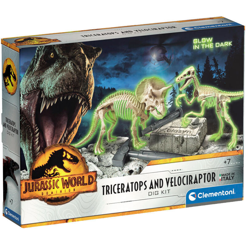 Jurassic World Triceratops and Velociraptor Excavation kit