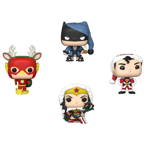 Pocket POP pack 4 figures DC Comics Tree Holiday Exclusive