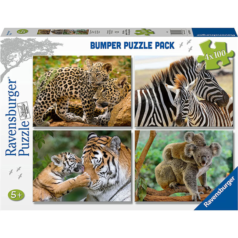 Wild Animals puzzle 4x100pcs