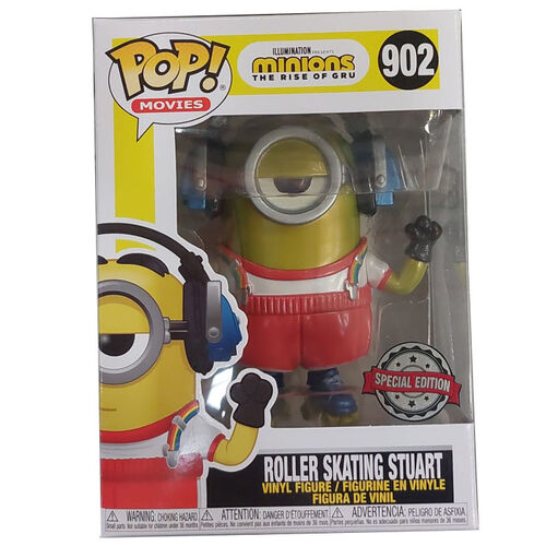 Set figure POP & Tee Minions Roller Skating Stuart Metallic Exclusive