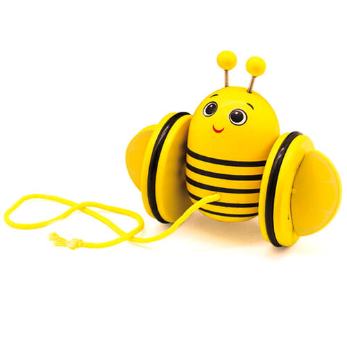 Frootimals Bizzy Lemonbee wooden first steps pull along toy