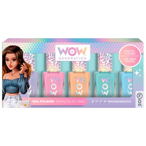 Blister set 5 botes esmalte uñas Wow Generation