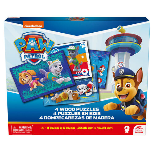 Paw Patrol progresive wooden puzzle 12-16-20-24pcs