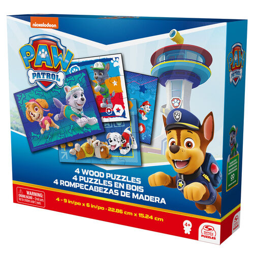 Paw Patrol progresive wooden puzzle 12-16-20-24pcs