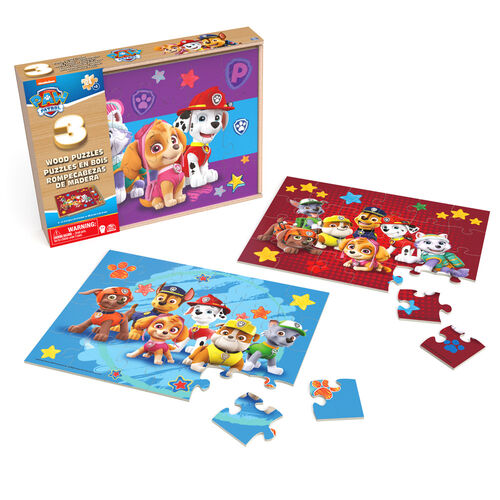 Paw Patrol wooden puzzle 3x24pcs