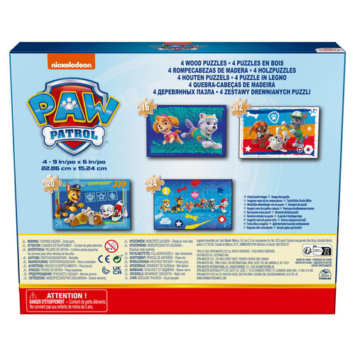 Paw Patrol progresive wooden puzzle 12-16-20-24pcs