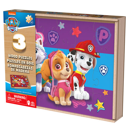 Paw Patrol wooden puzzle 3x24pcs