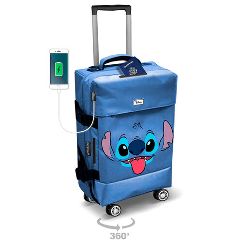 Disney Stitch Face trolley suitcase 55cm