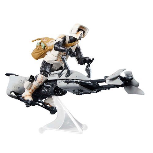 Figura Speeder Bike Scout Trooper & Grogu the Mandalorian Star Wars 9cm