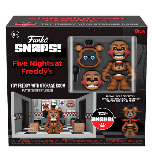 Snaps! playset figure Five Nights at Freddys Toy Freddy with Storage Room