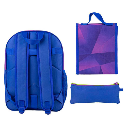 Sonic Prime pencil case + lunch box + backpack 42cm