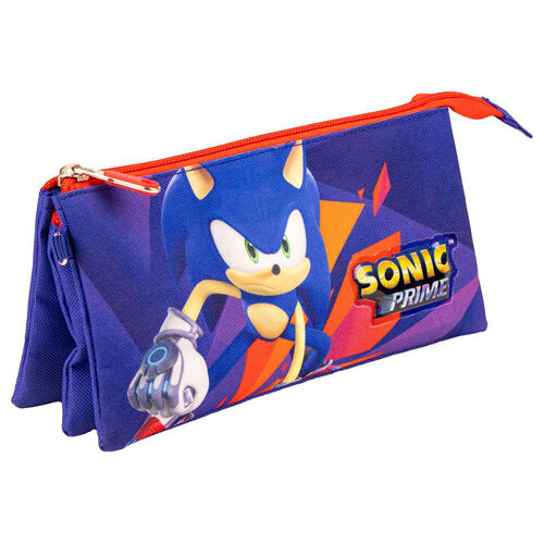 Sonic Prime triple pencil case