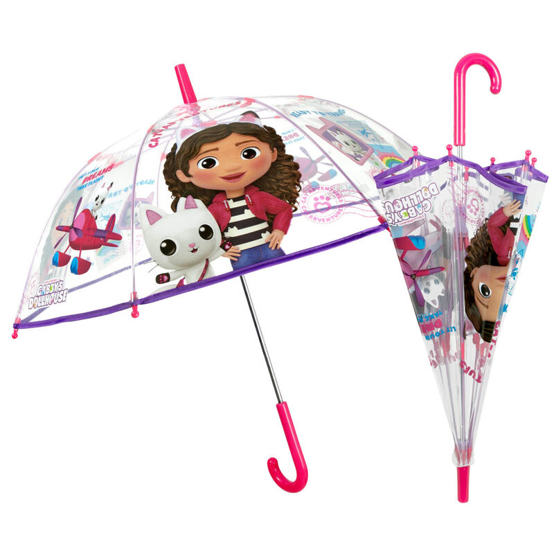 Gabbys Dollhouse transparent manual umbrella 45cm