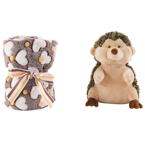 Hugo Hedgehog Soft blanket + plush toy 22cm