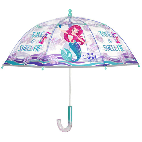 Mermaid Transparent manual umbrella 42cm