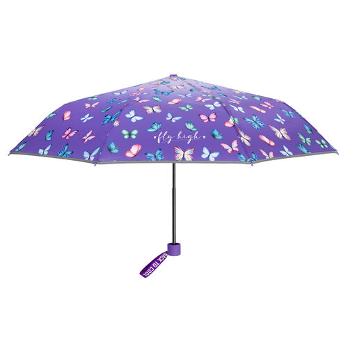 Butterflies manual folding umbrella 50cm