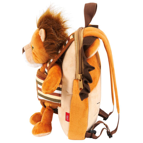 Lenny Lion reversible backpack with plush toy 25cm