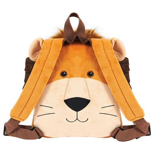 Lenny Lion reversible backpack with plush toy 25cm