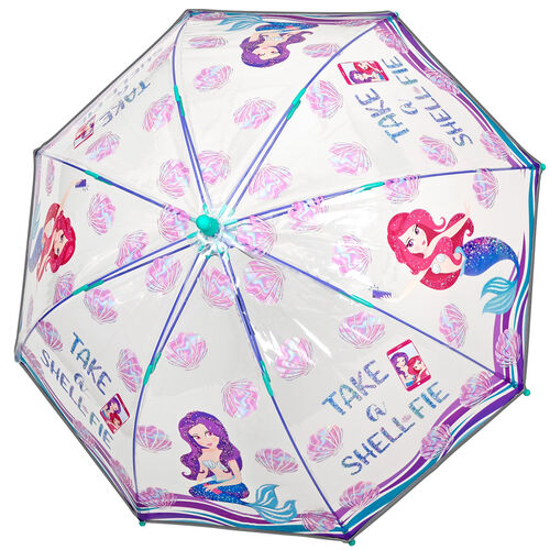 Mermaid Transparent manual umbrella 42cm