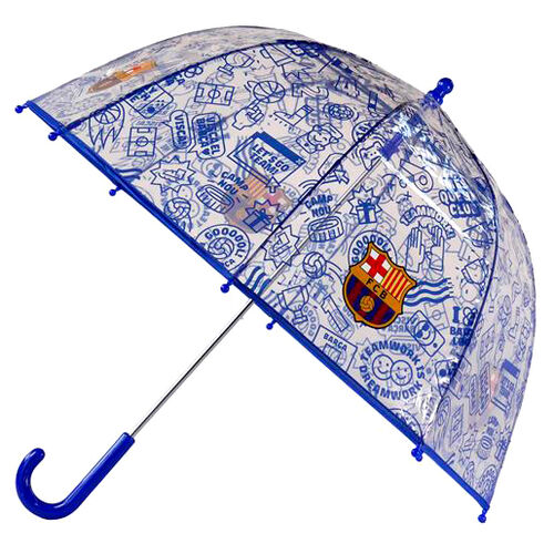 F.C Barcelona manual transparent bubble umbrella 48cm