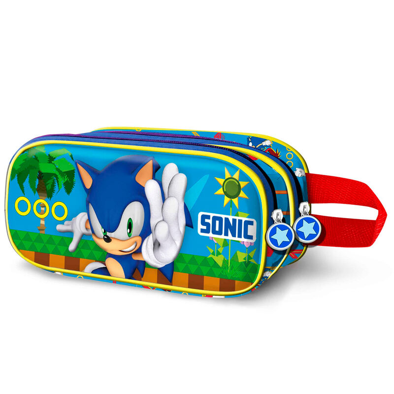 Sonic the Hedgehog Faster 3D double pencil case