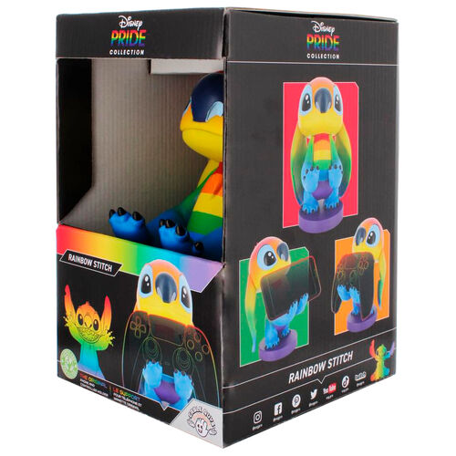 Cableguys Figurine Gaming Disney Rainbow Stitch Pride Collection -  Accessoire support pour manette ou smartphone - Câble USB - 20 cm :  : High-Tech