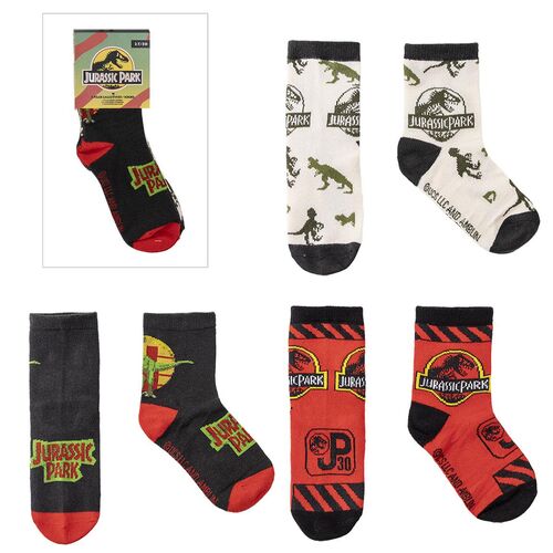 Jurasic Park pack 3 socks