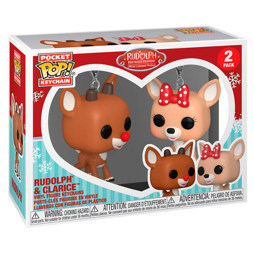 Blister Llaveros Pocket POP Disney Rudolph - Rudolph & Clarice