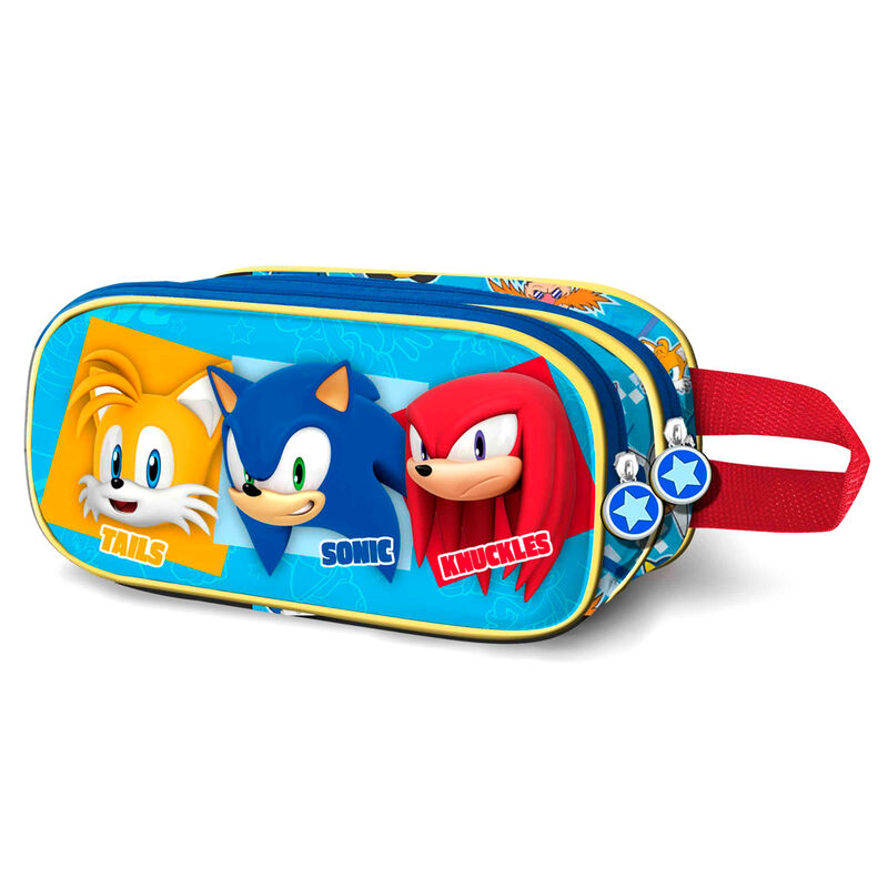 Sonic the Hedgehog Trio 3D double pencil case