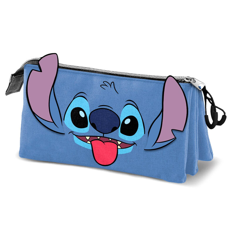 Disney Stitch Tongue triple pencil case