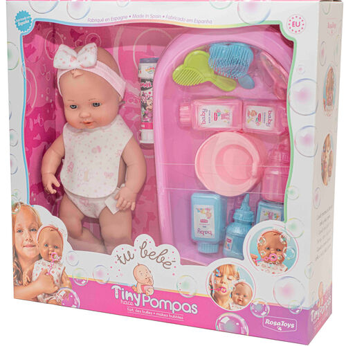 Baby doll with bathtub and accessories