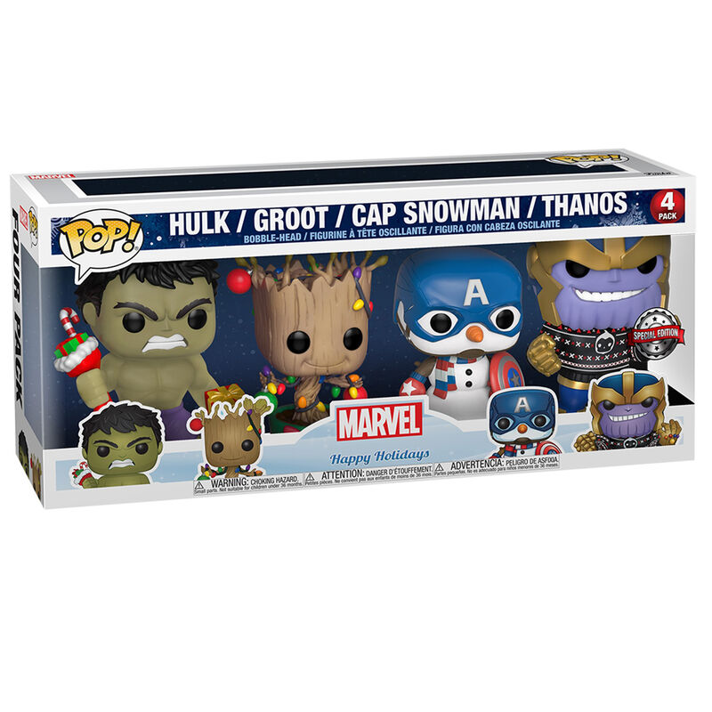 POP pack 4 figures Marvel Holiday Exclusive