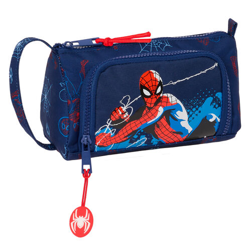 Marvel Spiderman Neon pencil case with drop-down pocket without stationery