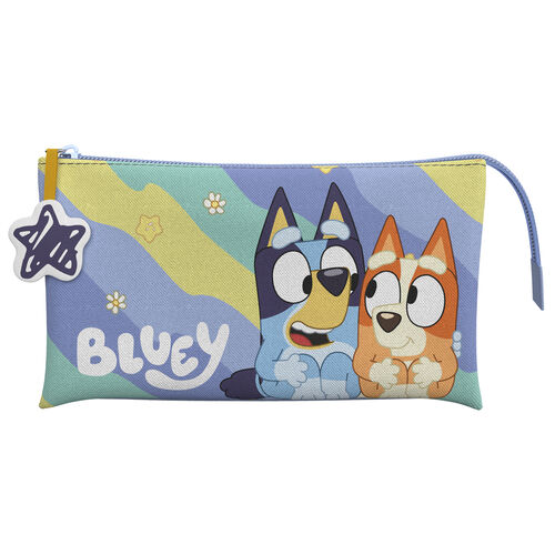 Bluey Light Waves triple pencil case