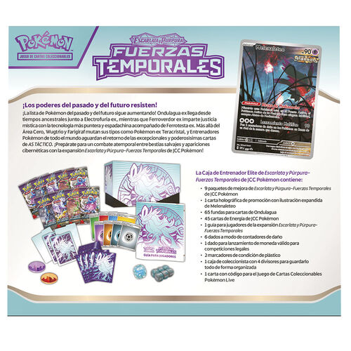 Spanish Pokemon Scarlet & Purple Temporary Forces Elite Collectible card game box assorted