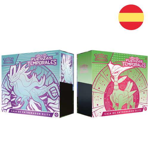 Spanish Pokemon Scarlet & Purple Temporary Forces Elite Collectible card game box assorted