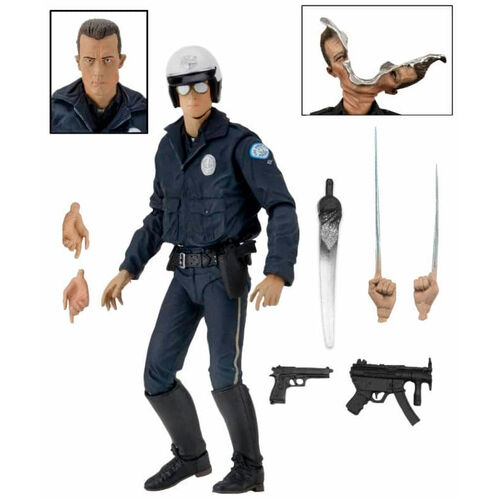 Figura ultimate T-1000 Policia Motorizado Terminator 2 18cm