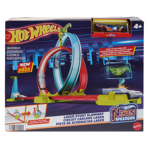 Hot Wheels Neon Speeders Laser Stunt Slamway